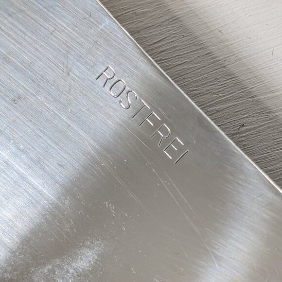 Set of 2 Mini Cheese Cleavers Stainless steel Blue and white handles - Picture 7 of 9